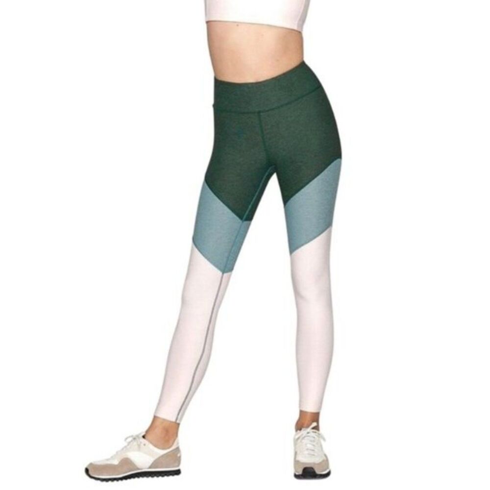 NWT Outdoor Voices $85 7/8 Springs Warmup Legging, Size XS, Hunter/Slate/Ballet